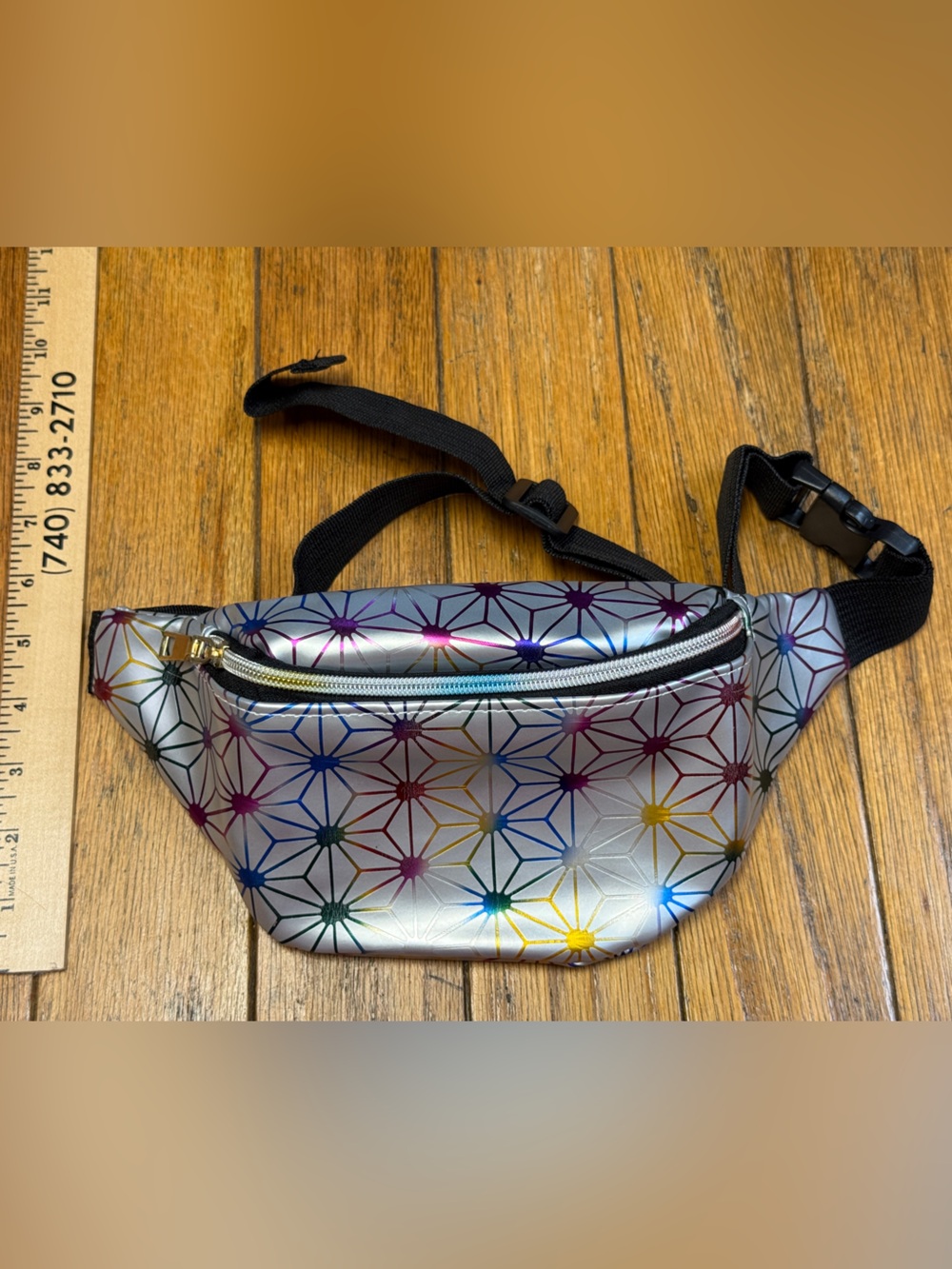 Iridescent Epcot Ball Geometric Fanny Pack